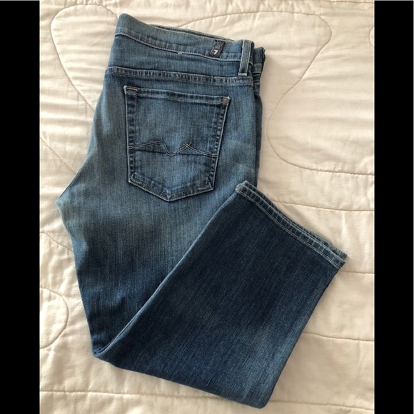 7 For all Mankind Crop Josefina Skinny Boyfriend - Picture 1 of 15